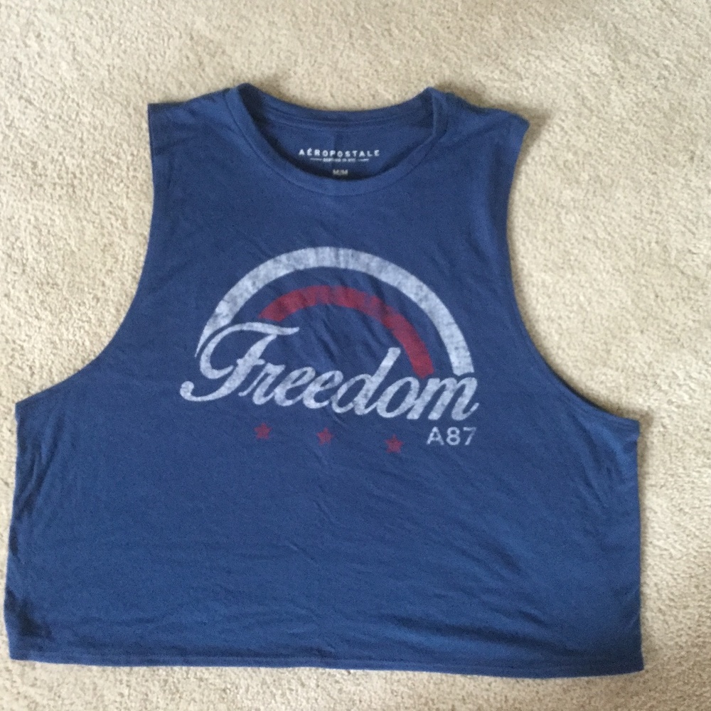 Cropped sleeveless Tee Shirt